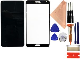Reparaturset Samsung Galaxy Note 3 N9005 Displayglas mit UV Kleber + Werkzeug schwarz