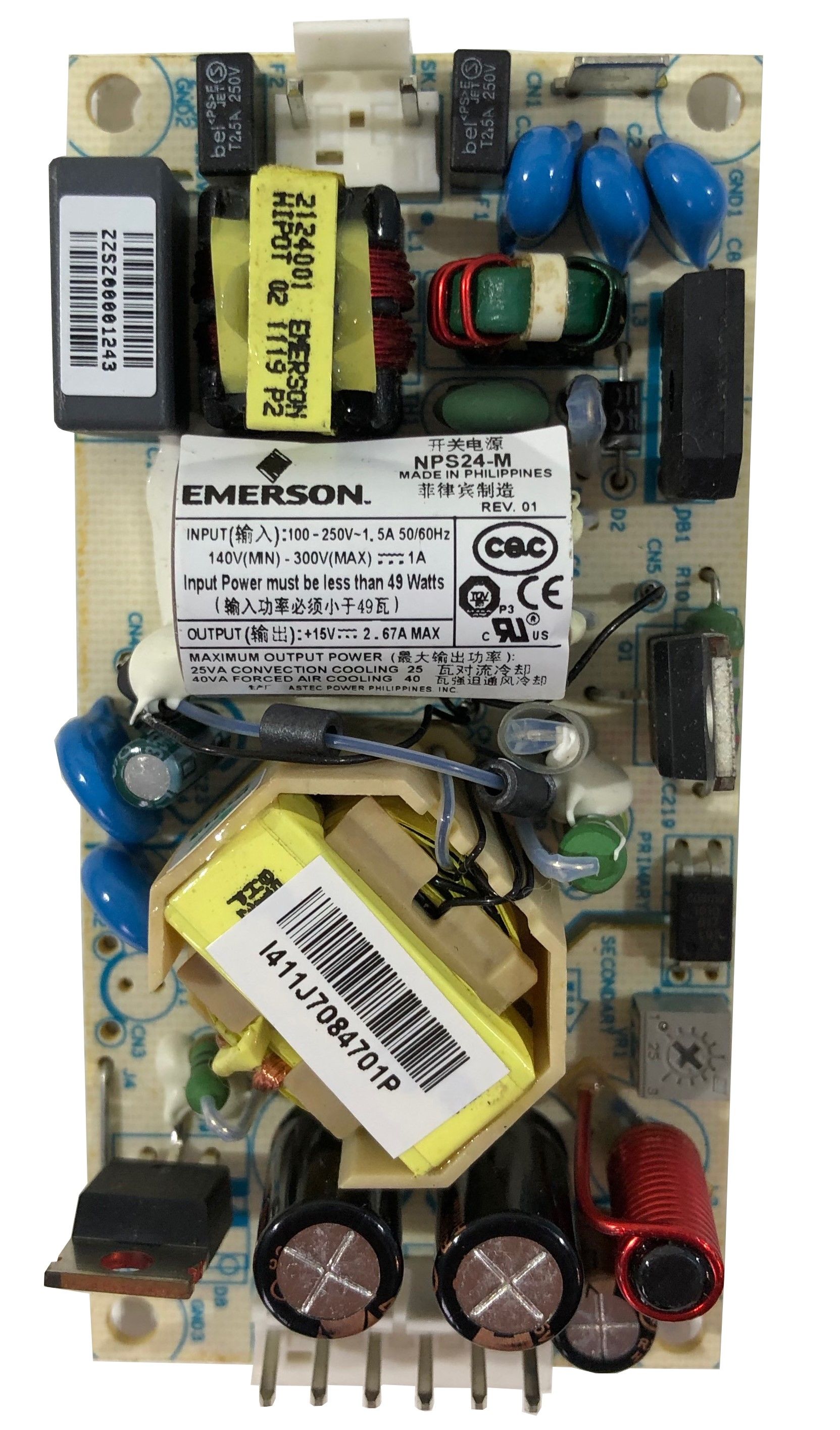 Emerson NPS24-M Einbau Schaltnetzteil 15V 3A 40W mit medizinischer Zulassung