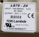 TDK-Lambda LS75-24 Schaltnetzteil 77W 24V 115-230VAC 3.2A AC - DC